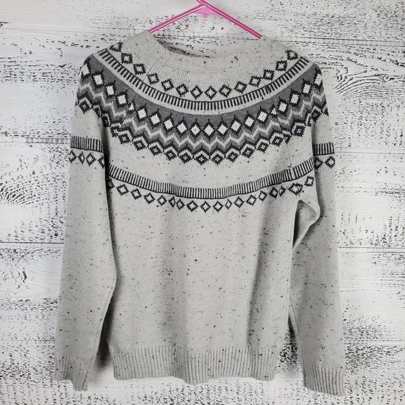 Original Weatherproof Vintage Light Grey Fairisle Sweater - Picture 5 of 10